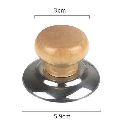 4pcs Household Cap Carrying Handle Kitchen Single Hole Pot Buttons Top Beads Pot Lid Accessories, Model: Solid Wood - Cooktop Parts by buy2fix | Online Shopping UK | buy2fix