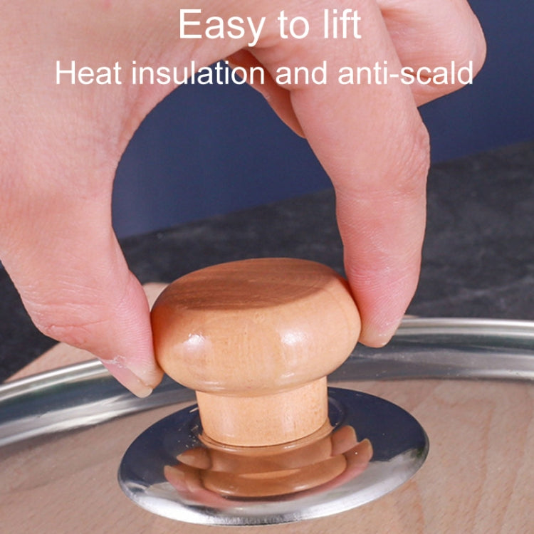 4pcs Household Cap Carrying Handle Kitchen Single Hole Pot Buttons Top Beads Pot Lid Accessories, Model: Solid Wood - Cooktop Parts by buy2fix | Online Shopping UK | buy2fix