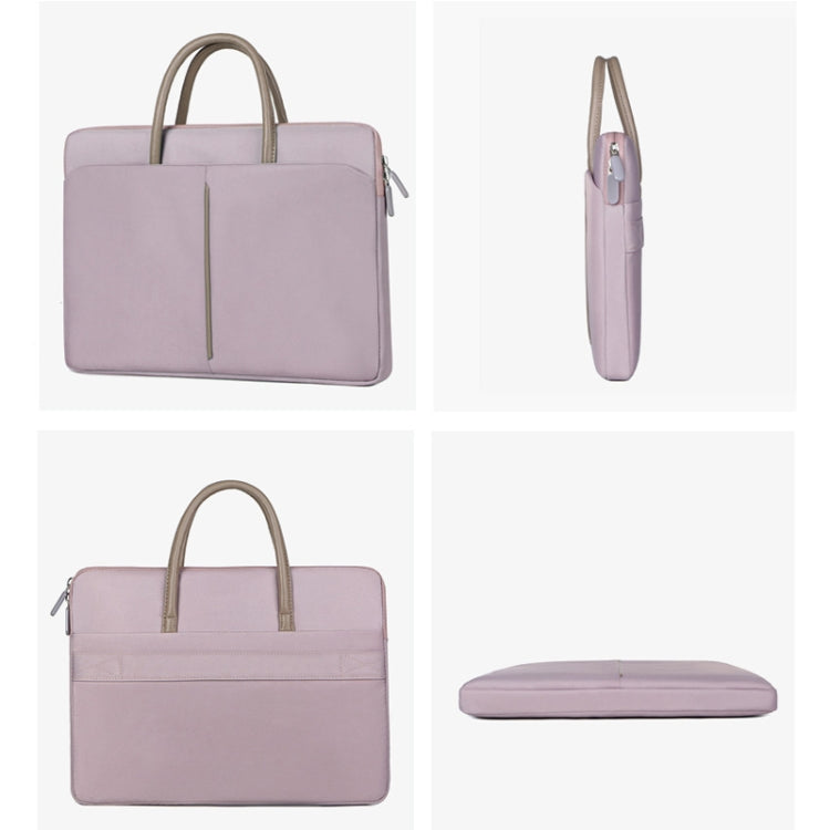 14 -14.6 Inch Oxford Cloth Laptop Bag Mens Womens Briefcase with PU Handle(Dark Black) by buy2fix