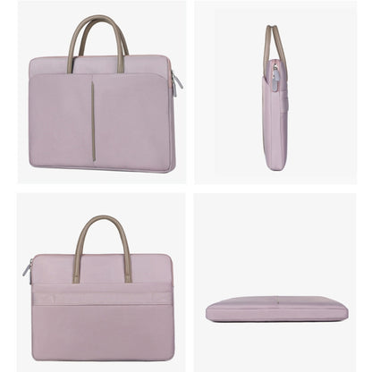 14 -14.6 Inch Oxford Cloth Laptop Bag Mens Womens Briefcase with PU Handle(Dark Black) by buy2fix