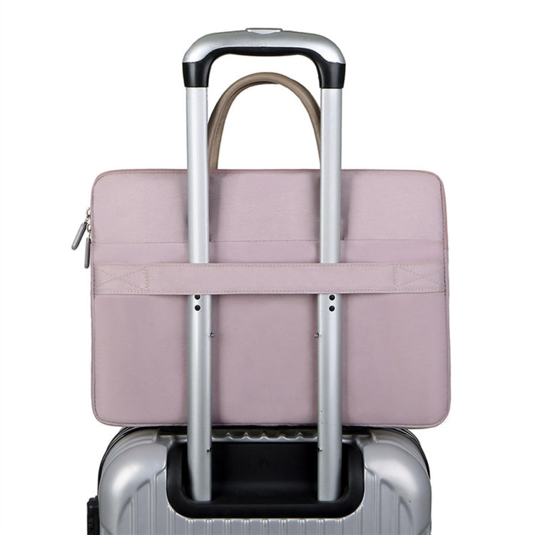 13 -13.3 Inch Oxford Cloth Laptop Bag Mens Womens Briefcase with PU Handle(Gray Green) by buy2fix