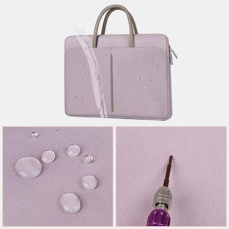 13 -13.3 Inch Oxford Cloth Laptop Bag Mens Womens Briefcase with PU Handle(Dark Black) by buy2fix