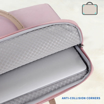 13 -13.3 Inch Oxford Cloth Laptop Bag Mens Womens Briefcase with PU Handle(Dark Black) by buy2fix