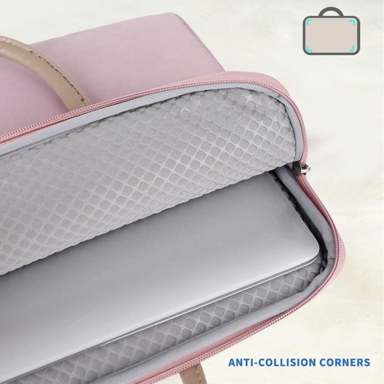 15 -15.6 Inch Oxford Cloth Laptop Bag Mens Womens Briefcase with PU Handle(Gray Green) by buy2fix