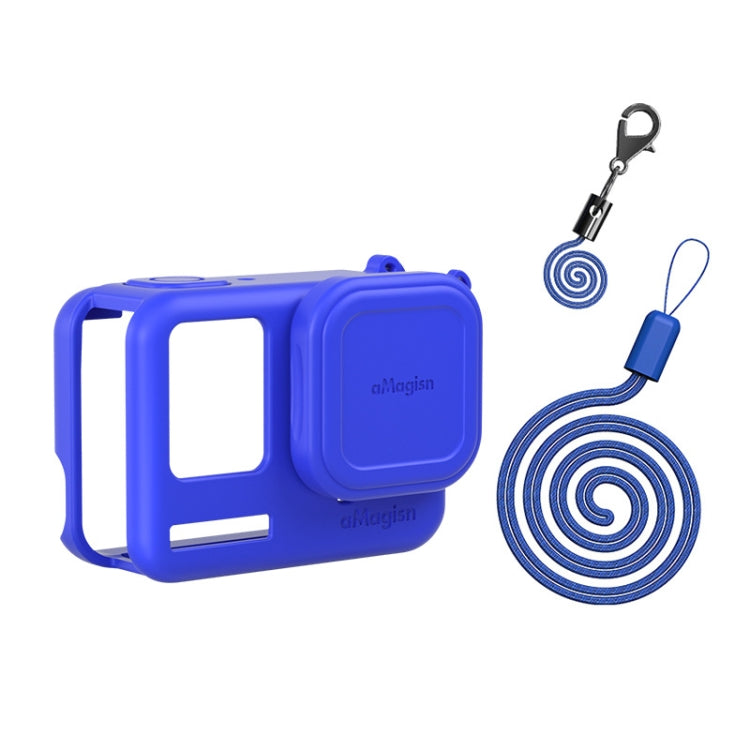 aMagisn Silicone Protection Case Sports Camera Protection Accessories For Insta360 Ace Pro (Blue) by aMagisn