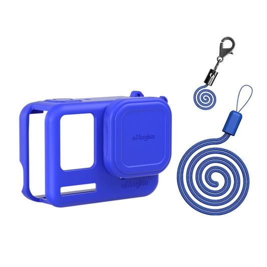 aMagisn Silicone Protection Case Sports Camera Protection Accessories For Insta360 Ace Pro (Blue) by aMagisn