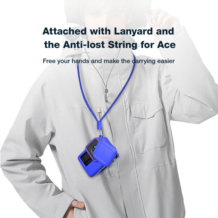 aMagisn Silicone Protection Case Sports Camera Protection Accessories For Insta360 Ace (Blue) by aMagisn