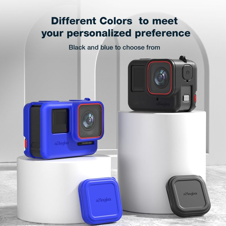 aMagisn Silicone Protection Case Sports Camera Protection Accessories For Insta360 Ace Pro (Blue) by aMagisn