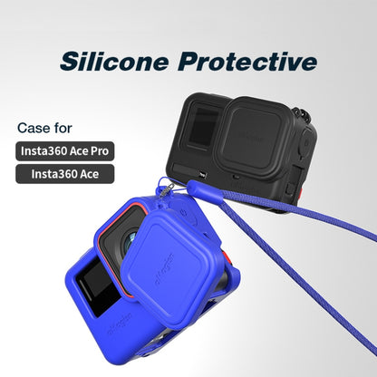 aMagisn Silicone Protection Case Sports Camera Protection Accessories For Insta360 Ace Pro (Blue) by aMagisn