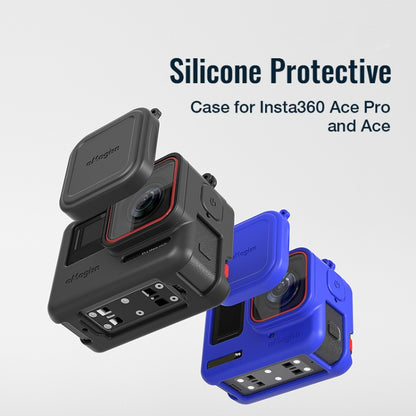 aMagisn Silicone Protection Case Sports Camera Protection Accessories For Insta360 Ace Pro (Blue) by aMagisn