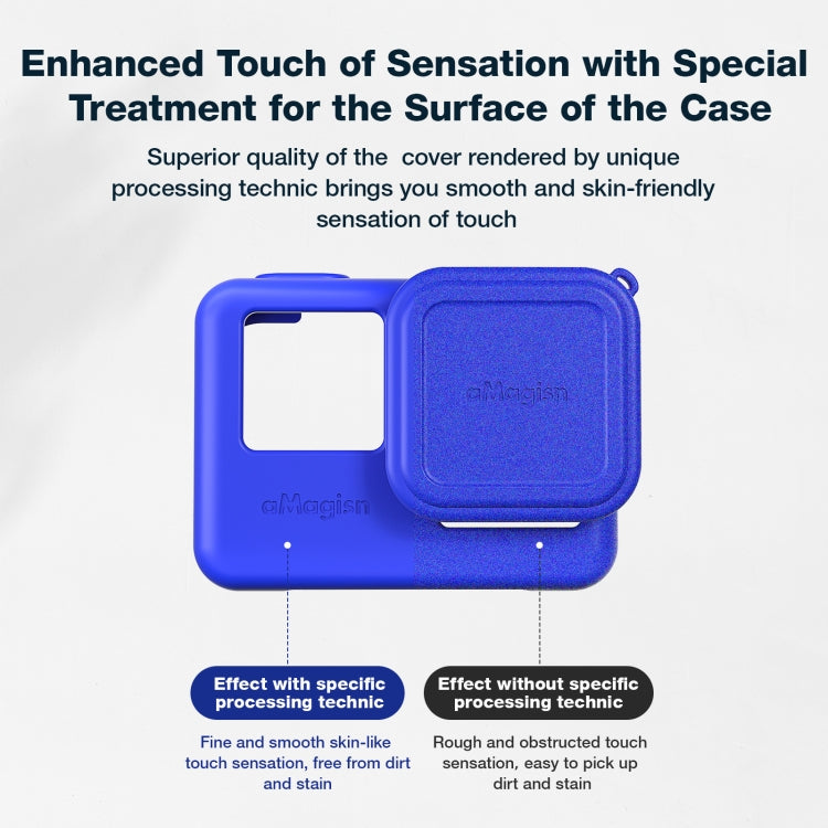 aMagisn Silicone Protection Case Sports Camera Protection Accessories For Insta360 Ace (Blue) by aMagisn