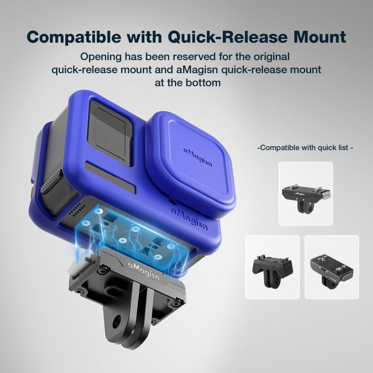 aMagisn Silicone Protection Case Sports Camera Protection Accessories For Insta360 Ace (Black) by aMagisn