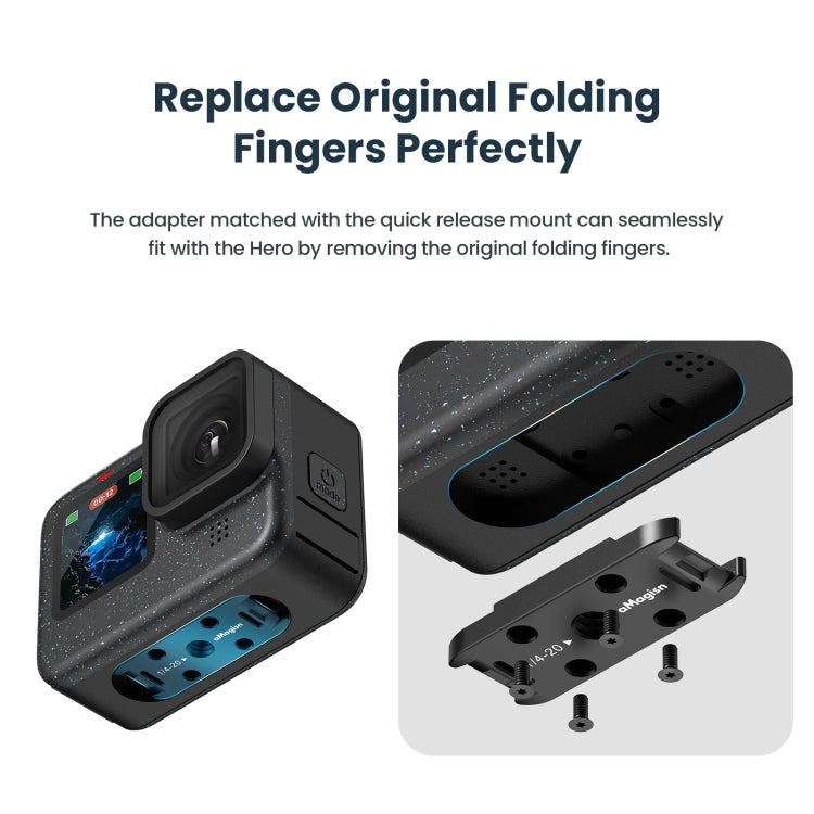 aMagisn Metal Magnetic Absorption Kit For GoPro HERO12 Black /11 Black /10 Black /9 Black by aMagisn