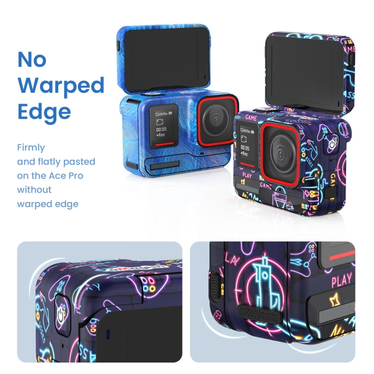 For Insta360 Ace Pro aMagisn Body Sticker Sports Camera Accessories(Feather) by aMagisn