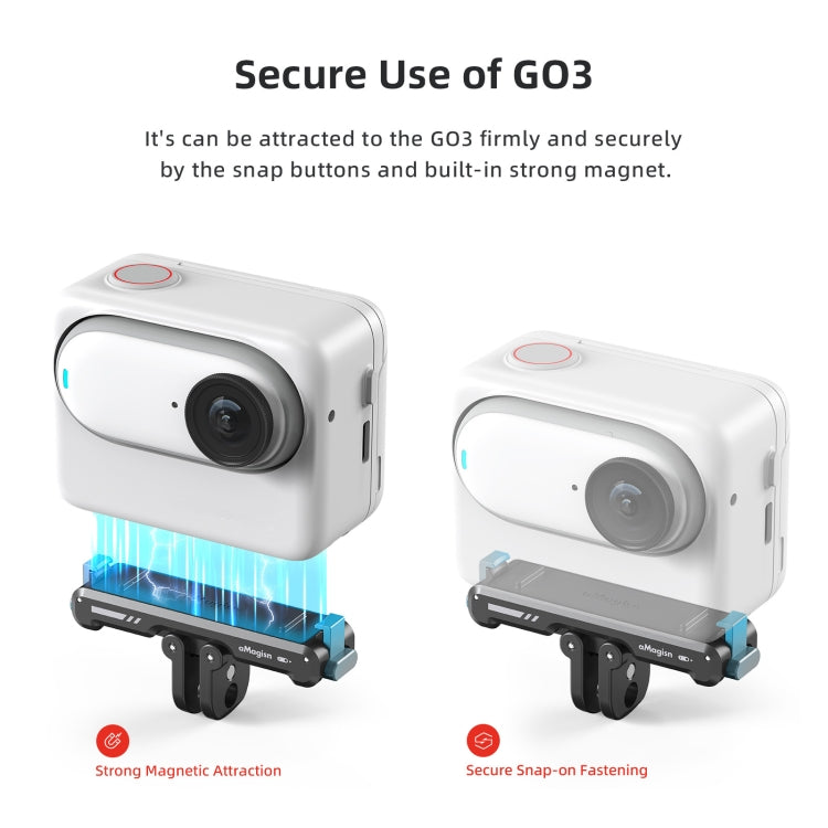 For Insta360 GO 3 / 3S aMagisn Magnetic Fast Disassembly Bottom Seat Bracket Sports Camera Accessories by aMagisn
