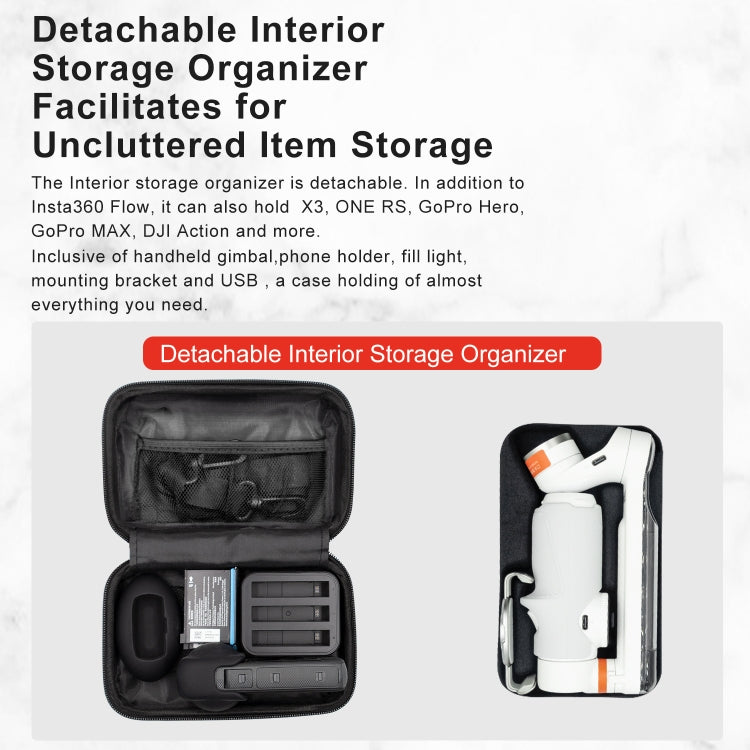 For Insta360 Flow aMagisn Small Storage Bag Protective Accessories(Deep Gray) by aMagisn