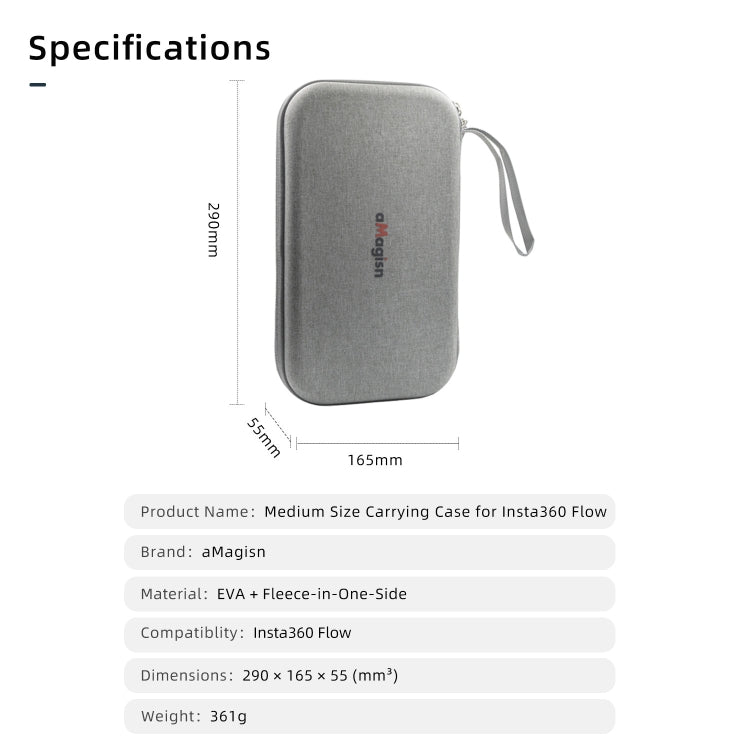 For Insta360 Flow aMagisn Medium Organizer Bag Gimbal Protector by aMagisn