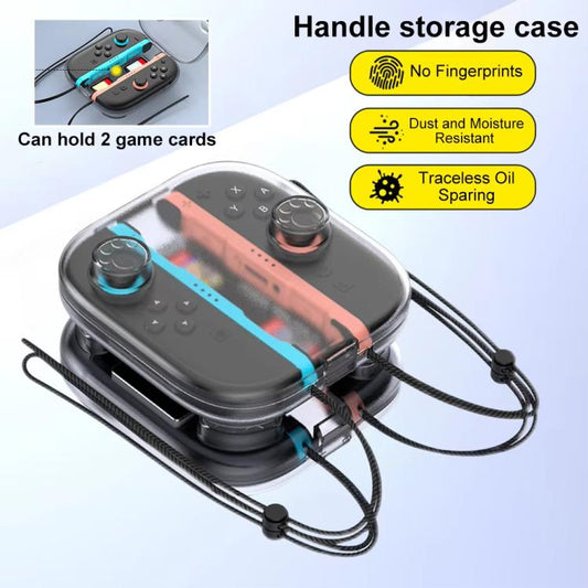 For Nintendo Switch 2 Joy-Con Crystal Storage Case Organizer Anti-Scratch Travel Box With 2 Game Card Slots(Clear White) - Cases by buy2fix | Online Shopping UK | buy2fix