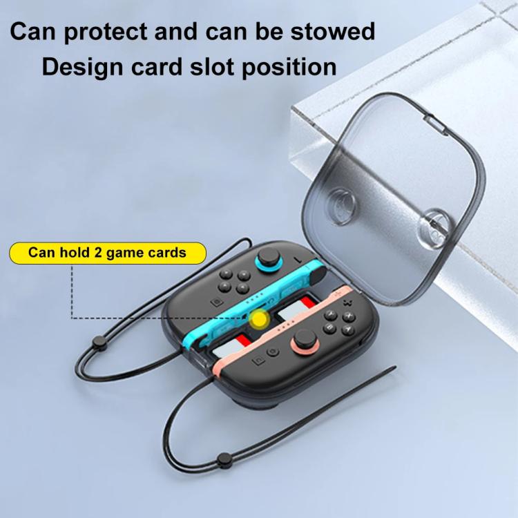 For Nintendo Switch 2 Joy-Con Crystal Storage Case Organizer Anti-Scratch Travel Box With 2 Game Card Slots(Clear Black) - Cases by buy2fix | Online Shopping UK | buy2fix