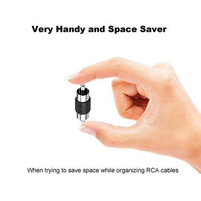 10pcs RCA Lotus Head Straight-through Male Monitoring Audio Adapter AV Butt Joint(Male to Male) by buy2fix
