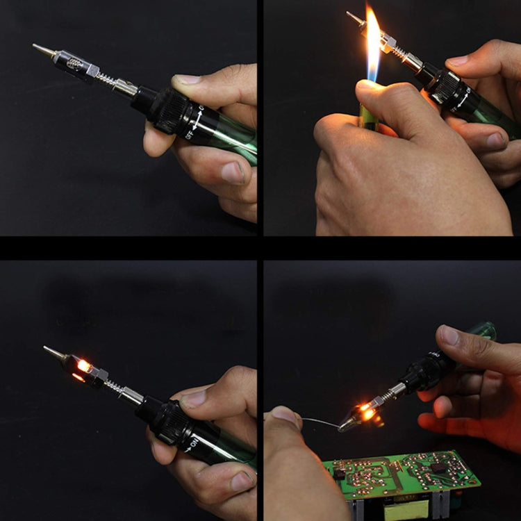 13pcs /Set Pen Type 3 In 1 Gas Soldering Iron Multi-function Gas Soldering Iron Set(Transparent Red) - Soldering Iron Set by buy2fix | Online Shopping UK | buy2fix