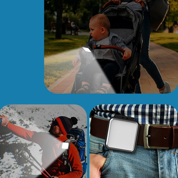 Camping Cycling Lavalier Lamp Night Fishing Light Three-Color Temperature Reading Lamp(Black) by buy2fix