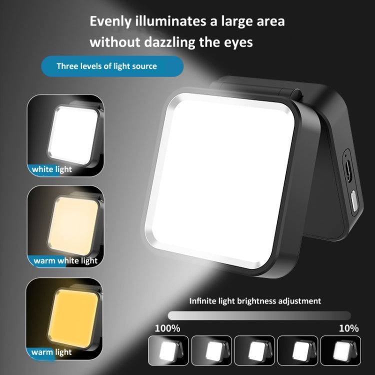 Camping Cycling Lavalier Lamp Night Fishing Light Three-Color Temperature Reading Lamp(Black) by buy2fix