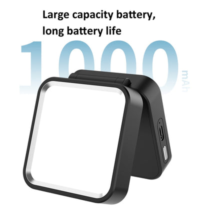 Camping Cycling Lavalier Lamp Night Fishing Light Three-Color Temperature Reading Lamp(Black) by buy2fix