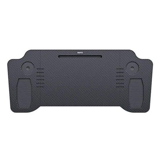For Tesla Model Y/3 SUITU Car Center Folding Small Table Board Camping Dining Plate(Black Brown)