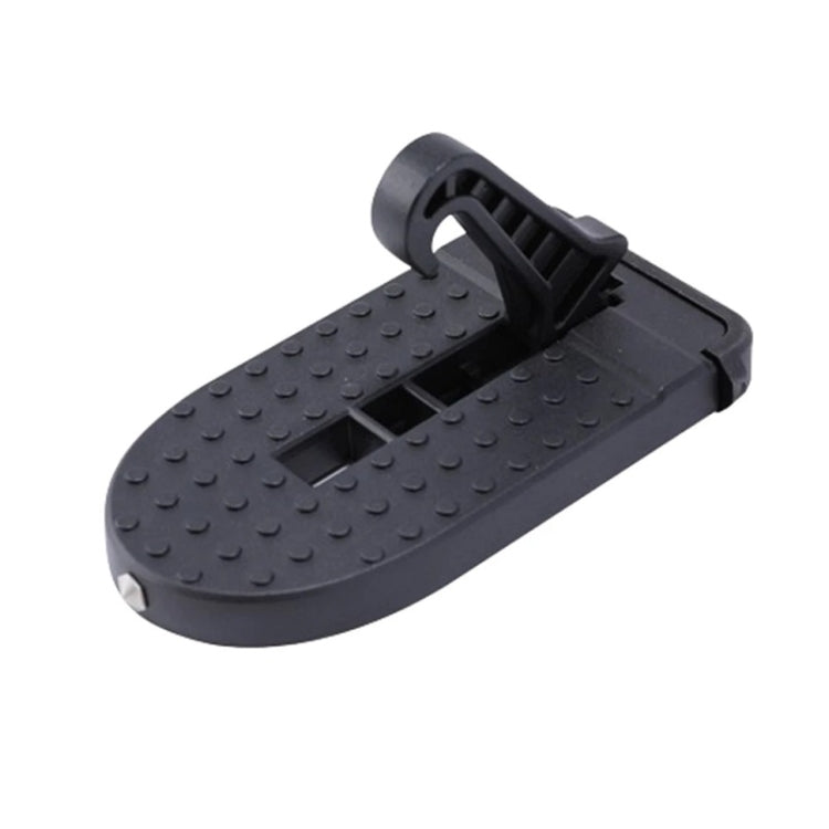 Car Hook Door Foldable Foot Pedal with Safety Hammer(Black) by buy2fix