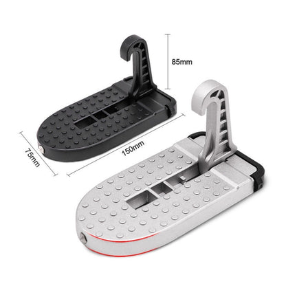 Car Hook Door Foldable Foot Pedal with Safety Hammer(Black) by buy2fix