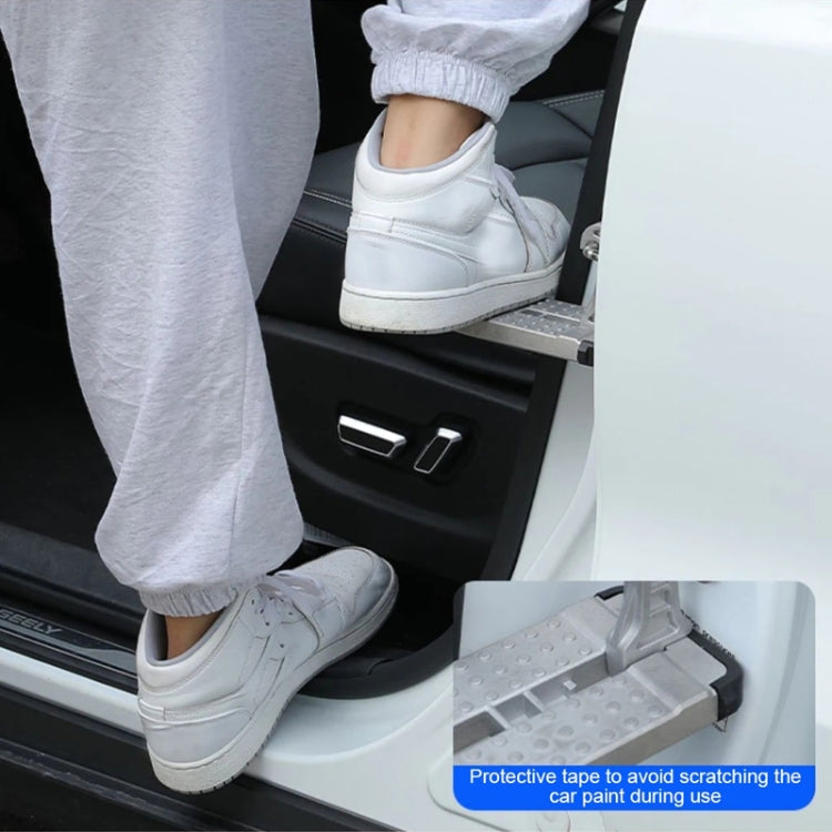 Car Hook Door Foldable Foot Pedal with Safety Hammer(Silver) - Foot Pedal by buy2fix | Online Shopping UK | buy2fix