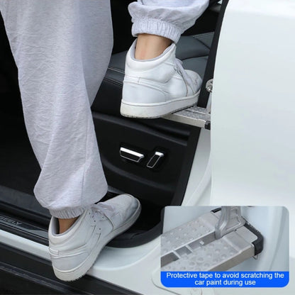 Car Hook Door Foldable Foot Pedal with Safety Hammer(Silver) - Foot Pedal by buy2fix | Online Shopping UK | buy2fix