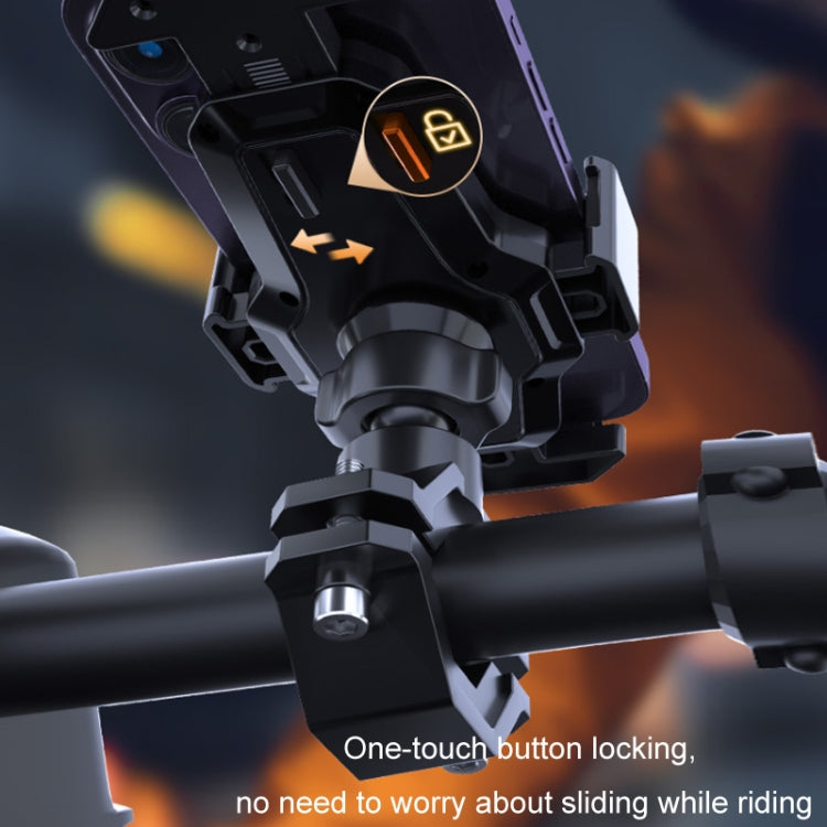 Cycling Bicycle Automatic Locking Mobile Phone Holder(Handlebars) by buy2fix