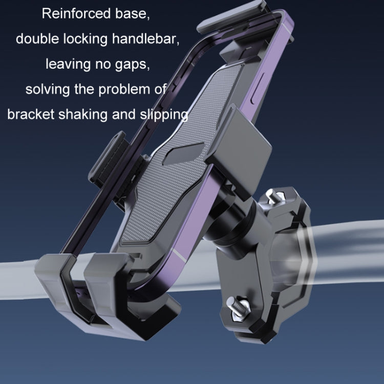 Cycling Bicycle Automatic Locking Mobile Phone Holder(Handlebars) by buy2fix