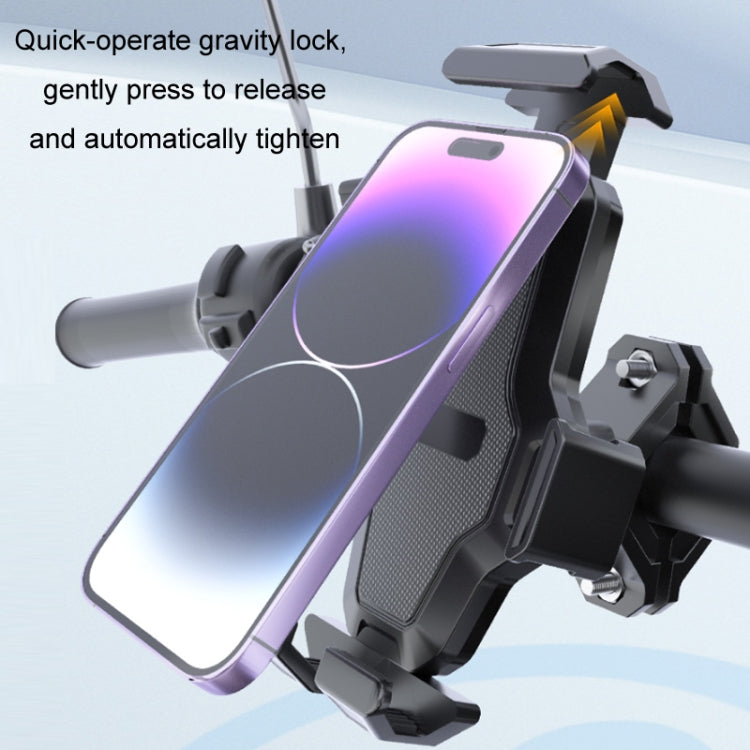 Cycling Bicycle Automatic Locking Mobile Phone Holder(Handlebars) by buy2fix