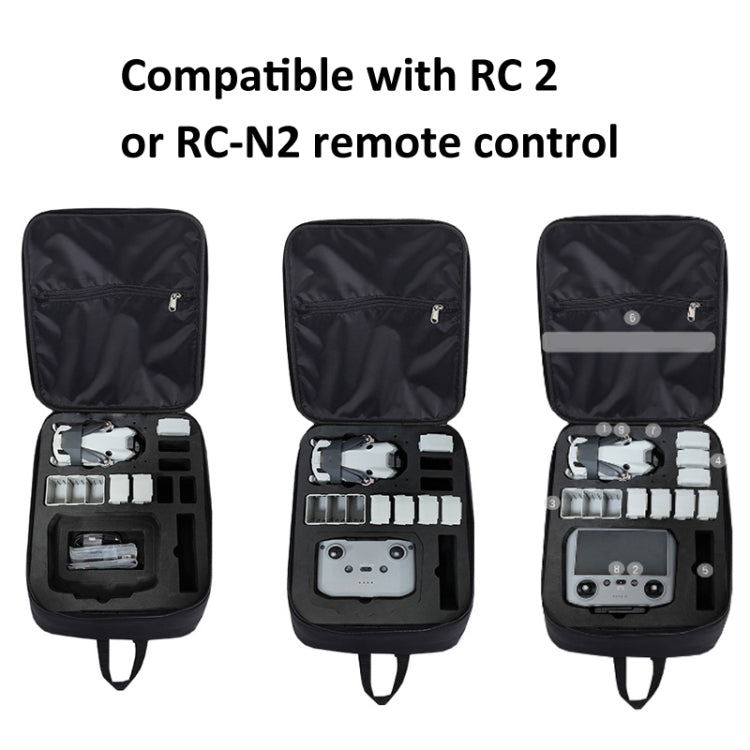 For DJI Mini 4 PRO Backpack EVA Hard Shell Storage Bag(Black) by buy2fix