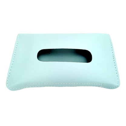 Car Armrest Box Sun Visor Hanging Leather Tissue Box(Blue) by buy2fix