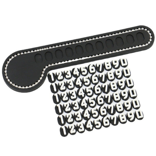 Note Temporary Parking Phone Number Plate Parking Card(Black) by buy2fix