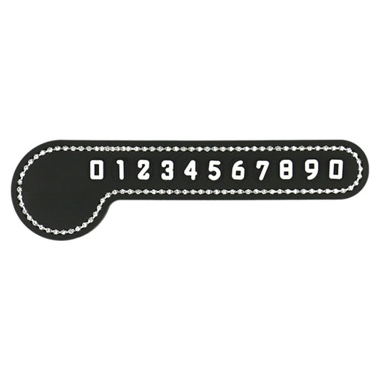 Note Temporary Parking Phone Number Plate Parking Card(Black) by buy2fix