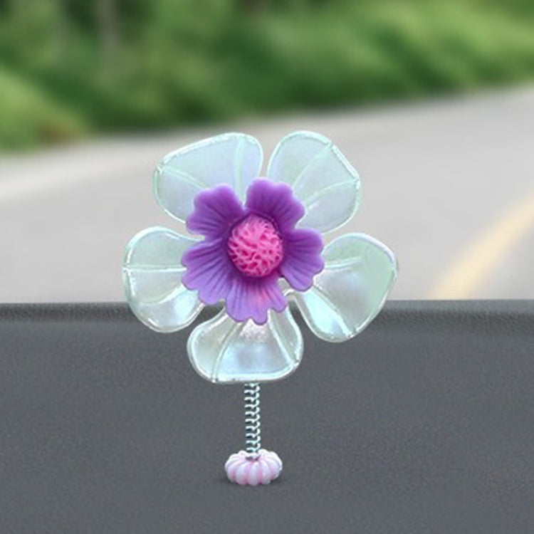 5pcs /Set Car Shaking Flower Ornament Simulated Small Flower Car Interior Decoration(Purple) by buy2fix