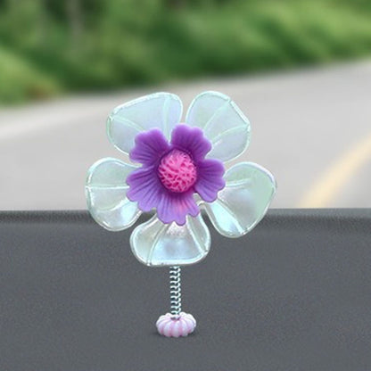 5pcs /Set Car Shaking Flower Ornament Simulated Small Flower Car Interior Decoration(Purple) by buy2fix