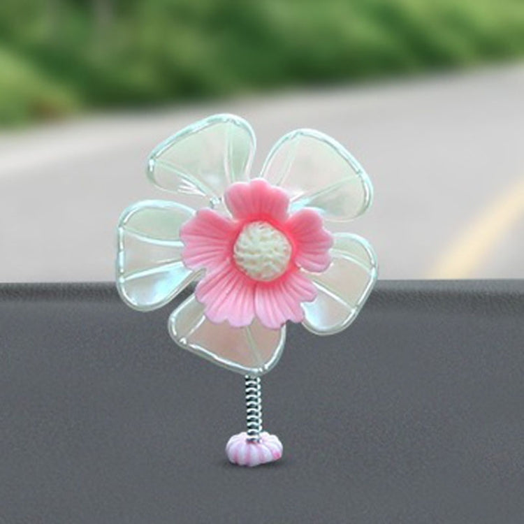 5pcs /Set Car Shaking Flower Ornament Simulated Small Flower Car Interior Decoration(Pink) by buy2fix