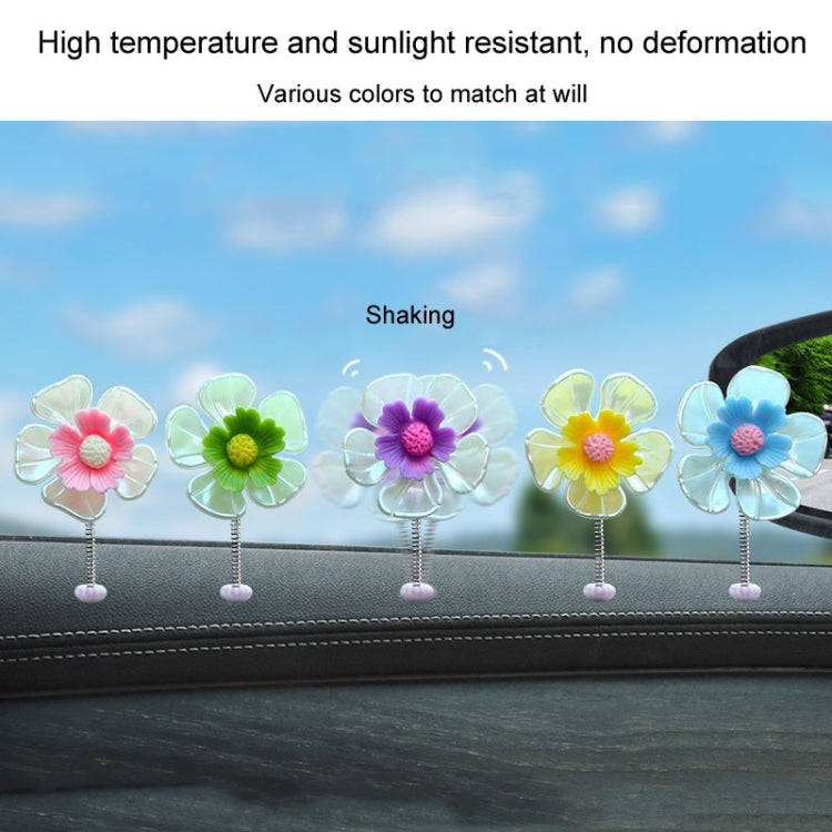 5pcs /Set Car Shaking Flower Ornament Simulated Small Flower Car Interior Decoration(Purple) by buy2fix