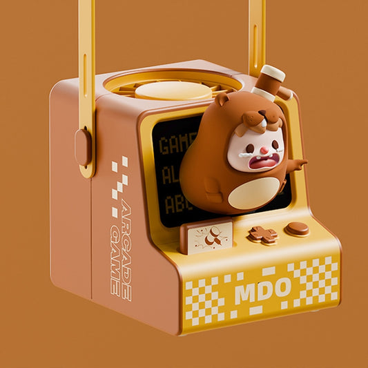 Cartoon Game Console Shape USB Charging Portable Bladeless Halter Fan(Beat Gophers) by buy2fix