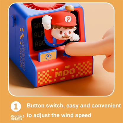Cartoon Game Console Shape USB Charging Portable Bladeless Halter Fan(Beat Gophers) by buy2fix