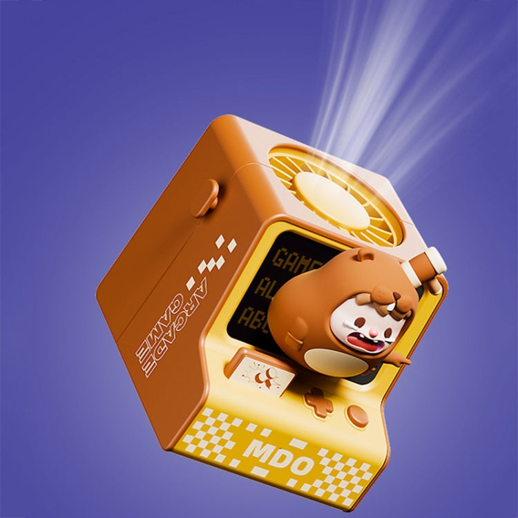 Cartoon Game Console Shape USB Charging Portable Bladeless Halter Fan(Beat Gophers) by buy2fix