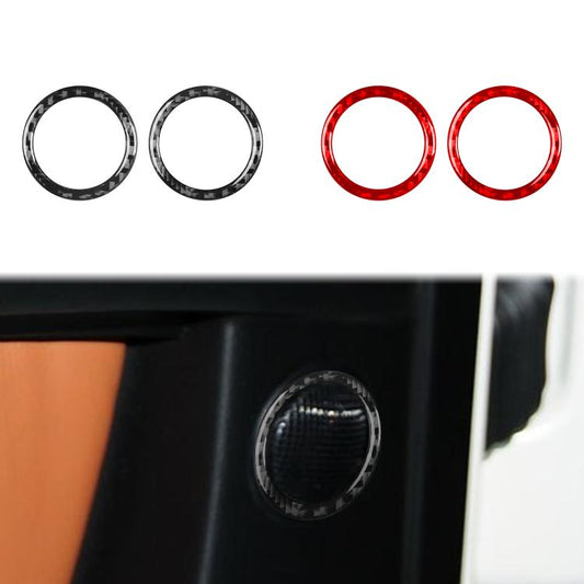 For Mercedes-Benz G-Class W463 2pcs /Set Rear Door Speaker Ring Sticker(Red) - Car Interior Mouldings by buy2fix | Online Shopping UK | buy2fix