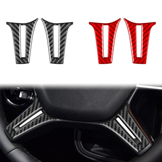 For Mercedes-Benz G-Class W463 2pcs /Set Steering Wheel Sticker(Black) - Car Interior Mouldings by buy2fix | Online Shopping UK | buy2fix