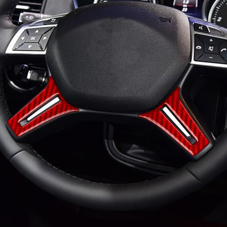 For Mercedes-Benz G-Class W463 2pcs /Set Steering Wheel Sticker(Black) - Car Interior Mouldings by buy2fix | Online Shopping UK | buy2fix